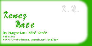 kenez mate business card
