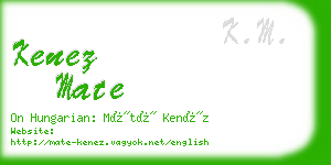 kenez mate business card